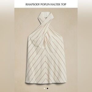 Size L Banana Republic women’s RHAPSODY POPLIN HALTER TOP